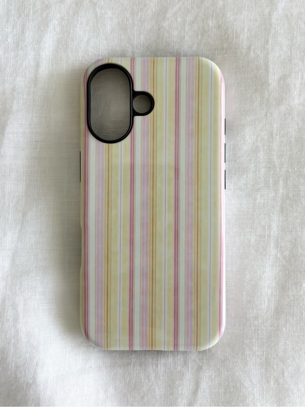 Pink and Yellow Stripe iPhone 17 Case